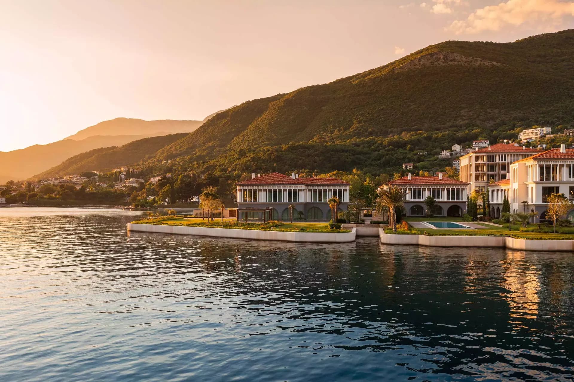 Aerial view of luxury Adriatic resort — contact Adriatic Concierge DMC for bespoke travel planning across Croatia, Montenegro, Serbia and Slovenia